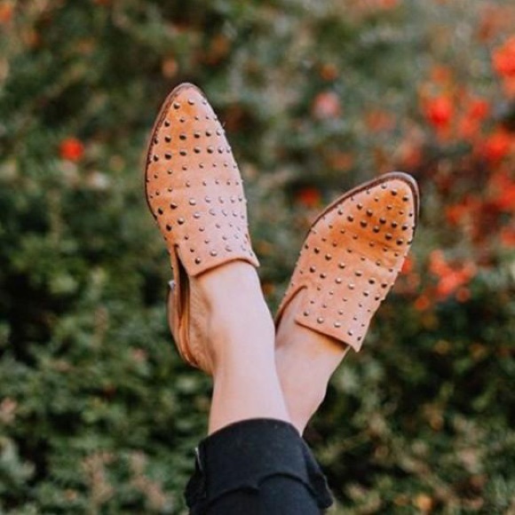 Cara Studded Mules-Whiskey - Picture 3 of 4